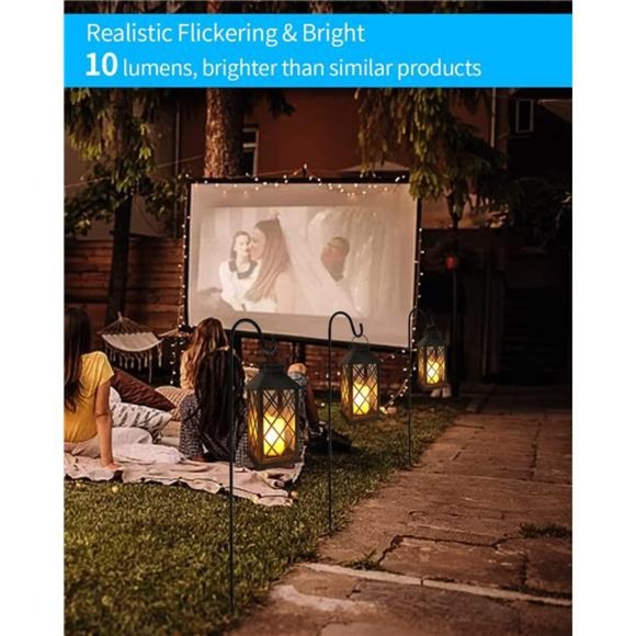 Solar Lantern,Outdoor Garden Hanging Lanterns,2 Pack 14 Inch Lasts 3X Longer - Picture 2 of 6